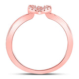 10kt Tri-Tone Gold Womens Round Diamond 3-Piece Stackable Band Ring 1/5 Cttw