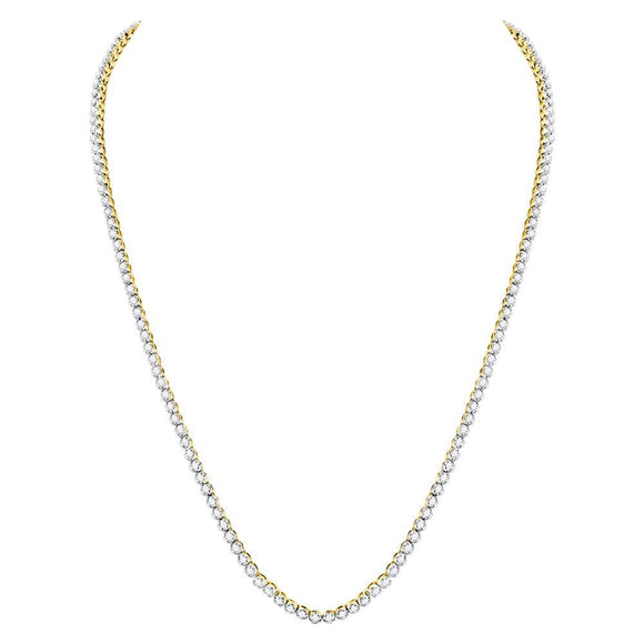 10kt Yellow Gold Mens Round Diamond Studded 26
