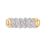 10kt Yellow Gold Mens Round Diamond Band Ring 3/8 Cttw