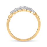 10kt Yellow Gold Mens Round Diamond Band Ring 3/8 Cttw