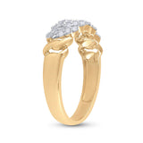 10kt Yellow Gold Mens Round Diamond Band Ring 3/8 Cttw