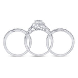 10kt Yellow Gold Round Diamond Bridal Wedding Ring Band Set 1/2 Cttw