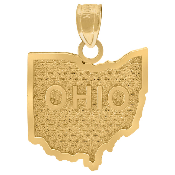 10kt Yellow Gold Womens Men Unisex OHIO State Charm Pendant