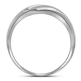 10kt White Gold Mens Round Diamond Band Ring 1/4 Cttw