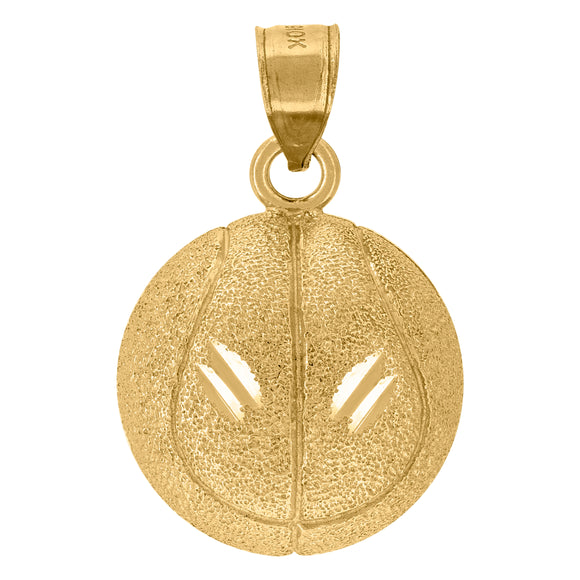10kt Yellow Gold Mens Textured Soccer Ball Sports Charm Pendant