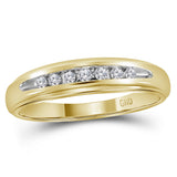 14kt Yellow Gold His Hers Princess Diamond Cluster Matching Wedding Set 3/8 Cttw