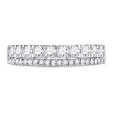 10kt White Gold Womens Round Diamond Anniversary Ring 3/4 Cttw