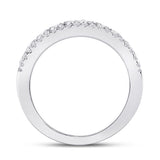 10kt White Gold Womens Round Diamond Anniversary Ring 3/4 Cttw