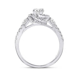 14kt White Gold Round Diamond Solitaire Bridal Wedding Engagement Ring 1 Cttw
