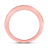14kt Rose Gold Womens Round Diamond Wedding Band 1/4 Cttw
