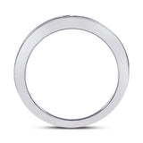 14kt White Gold Womens Round Diamond Wedding Band 1/4 Cttw