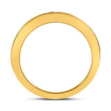 14kt Yellow Gold Womens Round Diamond Wedding Band 1/4 Cttw