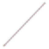 14kt Rose Gold Womens Round Diamond Link Bracelet 2-1/5 Cttw