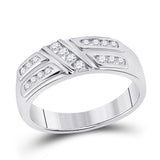 10kt White Gold His Hers Round Diamond Solitaire Matching Wedding Set 1 Cttw