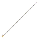 14kt Yellow Gold Womens Round Diamond Classic Tennis Bracelet 2 Cttw