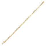 10kt Two-tone Gold Womens Round Diamond Tennis Bracelet 2 Cttw