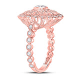 14kt Rose Gold Round Diamond Solitaire Bridal Wedding Engagement Ring 1 Cttw