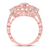 14kt Rose Gold Round Diamond Solitaire Bridal Wedding Engagement Ring 1 Cttw