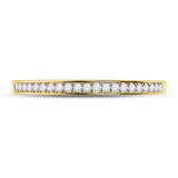 14kt Yellow Gold Womens Round Diamond Wedding Band 1/6 Cttw