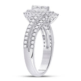 14kt White Gold Pear Diamond Solitaire Bridal Wedding Engagement Ring 1 Cttw