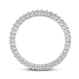 14kt White Gold Womens Round Diamond Eternity Wedding Band 1/2 Cttw