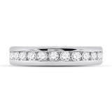 14kt White Gold Womens Round Diamond Eternity Wedding Band 1-1/2 Cttw