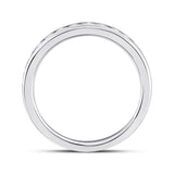 14kt White Gold Womens Round Diamond Eternity Wedding Band 1 Cttw