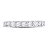 14kt White Gold Womens Round Diamond Classic Eternity Ring 2-1/3 Cttw