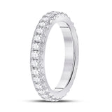 14kt White Gold Womens Round Diamond Eternity Wedding Band 1 Cttw