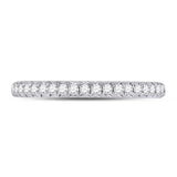 14kt White Gold Womens Round Diamond Eternity Wedding Band 5/8 Cttw
