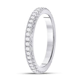 14kt White Gold Womens Round Diamond Eternity Wedding Band 5/8 Cttw