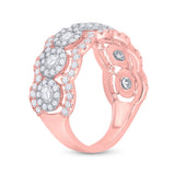 14kt Two-tone Gold Womens Round Diamond Anniversary Band Ring 1-1/2 Cttw