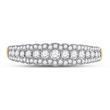 10kt Yellow Gold Womens Round Diamond Anniversary Ring 1/2 Cttw