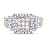 14kt Yellow Gold Round Diamond Bridal Wedding Ring Band Set 1 Cttw