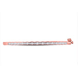 10kt Rose Gold Womens Round Diamond Bangle Bracelet 1/2 Cttw