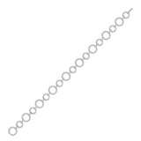 14kt White Gold Womens Round Diamond Circle Link Bracelet 2 Cttw