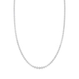 14kt White Gold Womens Round Diamond Cluster Fashion Necklace 10 Cttw