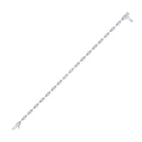 14kt White Gold Womens Round Diamond Fashion Bracelet 2 Cttw