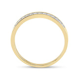10kt Yellow Gold Round Diamond Bridal Wedding Ring Band Set 1/2 Cttw
