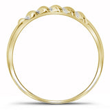 10k Yellow Gold Diamond Marquise-shape Cluster Bridal Wedding Trio Mens Womens Ring Band Set