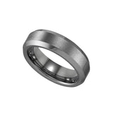 Tungsten Matte Finish Center Beveled Edge Mens Comfort-fit 6mm Size-11 Wedding Band