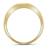 10kt Yellow Gold Womens Round Diamond Single Row Band Ring 1/4 Cttw