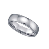 Tungsten Plain Dome Mens Comfort-fit 6mm Size-9 Wedding Band
