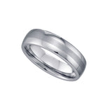Tungsten Brushed Center Dome Mens Comfort-fit 6mm Size-11 Wedding Band
