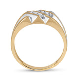 14kt Yellow Gold Mens Round Diamond Band Ring 1/4 Cttw