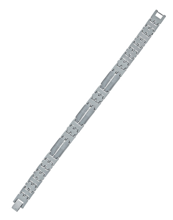 Tungsten Mens Polished And Brushed Fashion Bracelet 16mm Size 8.5 Inches