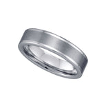 Tungsten Brushed Center Plain Mens Comfort-fit 6mm Size-13.5 Wedding Band