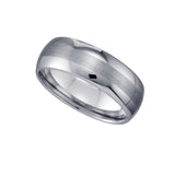 Tungsten Center Brushed Dome Mens Comfort-fit 8mm Size-11.5 Wedding Band  