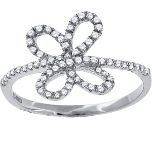 925 Sterling Silver Womens Cubic Zirconia Butterfly Fashion Ring Size 8