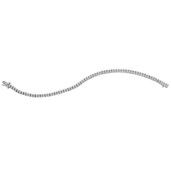 14kt White Gold Womens Round Diamond Tennis Bracelet 1-1/2 Cttw